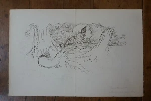 BONNARD PIERRE(1867-1947)-SANS TITRE - LITHOGRAPHIE ORIGINALE-XXEME - Picture 1 of 3