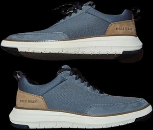 Cole Haan Mens Derby Sneaker Grand Remix Gray Magnet British Tan 9 US Free Post - Picture 1 of 20