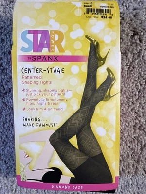 Medias moldeadoras Spanx talla C 140-180 libras negro diamante aturdimiento Foto 1 de 4