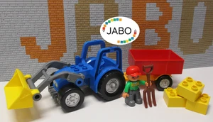 ( RB 44/2) Lego Duplo Traktor mit Frontlader und Anhänger Bauernhof - Bild 1 von 1