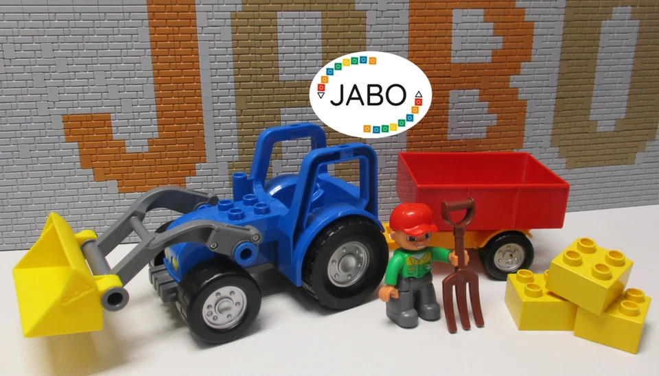 ( RB 44/2) Lego Duplo Traktor mit Frontlader und Anhänger Bauernhof - Bild 1 von 1