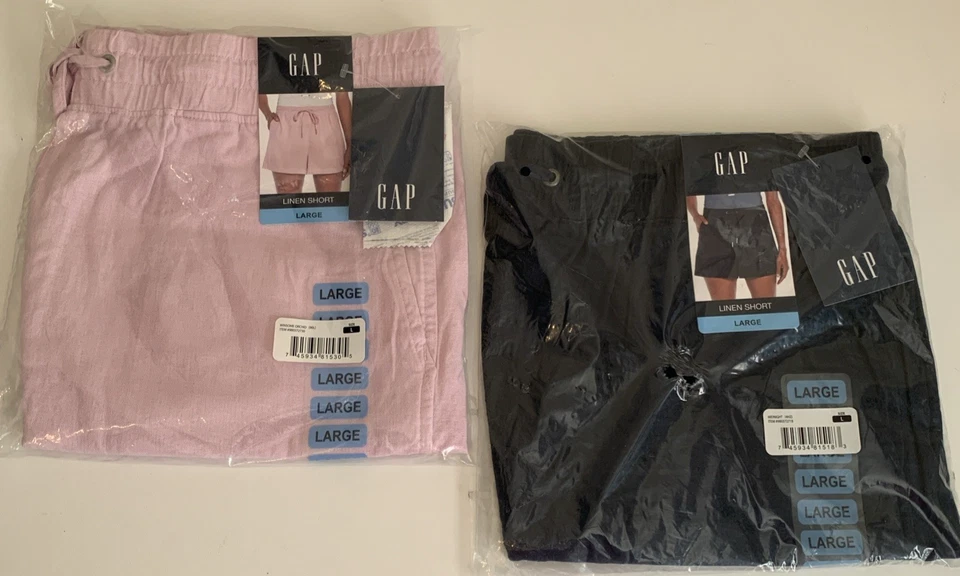 Women's Pink GAP Linen Shorts Size Large 3" Inseam