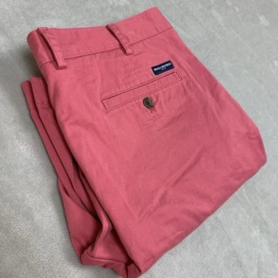 Pantalones Cortos Brooks Brothers Para Hombre 36 Coral Sólidos Rectos Frente Plano Informales Preppy Foto 1 de 4