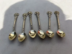 Set 6 KAFFEELÖFFEL Silber UdSSR Sowjetischer Stern Stempel Antik Vintage 916 - Bild 1 von 5