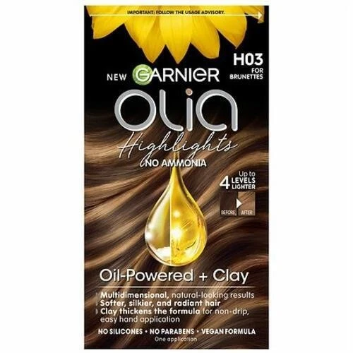Garnier Olia At Home Permanent Hair Color Tool Kit, Unisex, H03 Brunette - Image 1 of 1