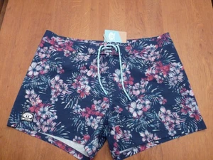Ladies aurora printed mini board shorts by Animal, size 16, navy floral - Picture 1 of 3