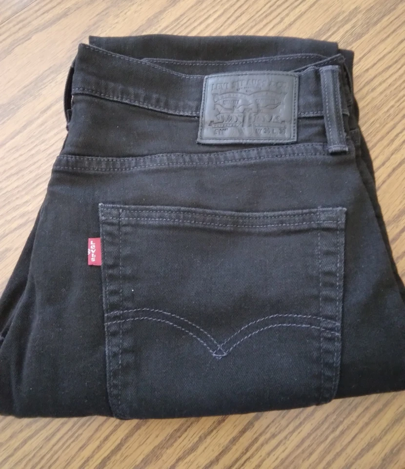 Stone Washed Black LEVI Jeans 511 (36 W 30 L) New - Image 1 of 1