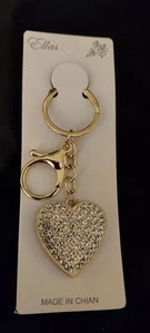 Llavero Corazón Estrás Bolso Dije Bling Llavero Cartera Llavero Tono Dorado Nuevo - Imagen 1 de 3