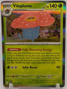 Vileplume 045/165 Holo Rare Scarlet & Violet 151 Pokemon Pack Fresh Near Mint NM - Picture 1 of 3