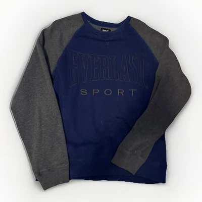 男式运动衫 Everlast 中号蓝色灰色方格拳击衬衫 — 第 1/4 张图片