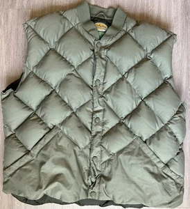 Cabelas Puffer Premier Northern Vest Goose Down Men’s Sz 3XL Tall Green Wool - Picture 1 of 4