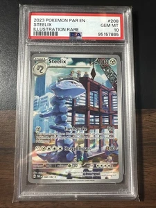 2023 POKEMON PAR EN-PARADOX RIFT ILLUSTRATION RARE #208 STEELIX PSA 10 - Picture 1 of 2