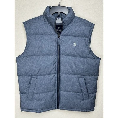 U. S. Polo Association Men's Puffer Vest Blue Size Medium Classic - Image 1 of 4