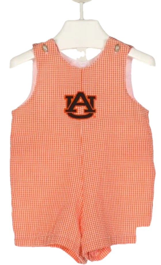 Auburn University Sara Lynn Toggs Naranja Guinga Bordada Jon Jon Corto Alto Foto 1 de 4