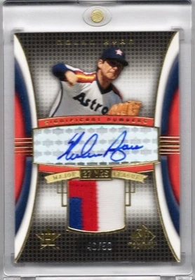 2004 SP Game Used Nolan Ryan Game Used 3-Color Patch Auto /50 - Image 1 of 2