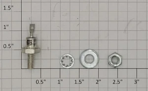 ACME 16FR120 16 Amp 1,2 KV Silizium Leistungsgleichrichterdiode mit Unterlegscheiben & Mutter - Bild 1 von 1