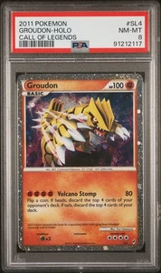 PSA 8 Groudon Holo SL4 Call Of Legends HeartGold SoulSilver Secret Rare POKEMON - Picture 1 of 2