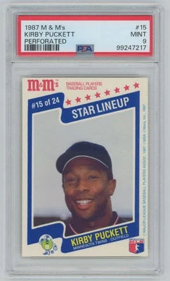 Kirby Puckett 1987 M & M's Starting Lineup Low Pop! PSA 9 #15 Minnesota Twins - Image 1 of 3