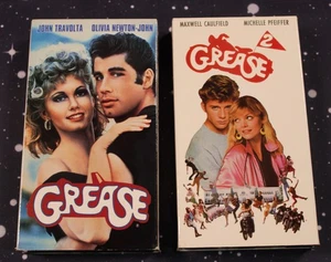 Grease (1978) & Grease 2 (1982) VHS's - 1990 Releases, Musical, John Travolta - Picture 1 of 9