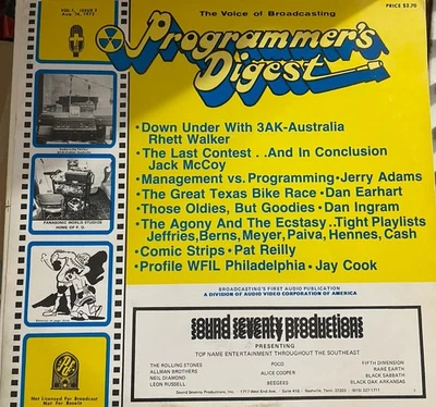 Programmer's Digest Volume 1 Issue 2 August 14 1972 Vinyl Record  - Image 1 of 2