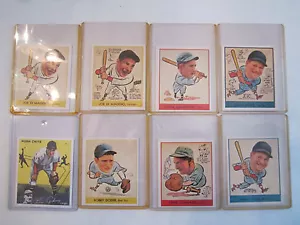 LOTE DE 8 REIMPRESIONES DE CHICLES DE GRANDES LIGAS - TARJETAS DE BÉISBOL - JOE DE MAYO Y MÁS - Imagen 1 de 2