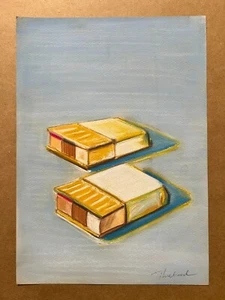 Wayne Thiebaud (Hecho a Mano) Dibujo en Papel Antiguo Firmado y Estampado, Arte De Colección - Imagen 1 de 5