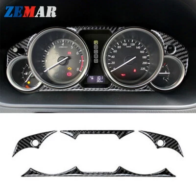 Carbon Fiber Instrument Speedometer Bezel Trim Sticker For Mazda CX-9 2010-2015 - Image 1 of 4
