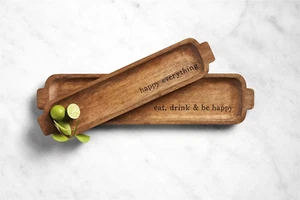 Happy Nested Wooden Tray Set - Picture 1 of 1