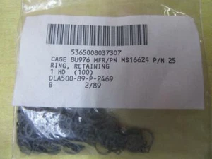 NOS pk of 100 Mil. Spec. External Retaining Rings # MS 16624-25,DLA500-89-p-2469 - Imagen 1 de 4