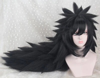 Peruca de cabelo Naruto Uchiha Madara cosplay longa preta - Imagem 1 de 3