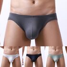 Solid Color Men's Breathable Underwear Bikini Briefs Trunks Bulge Pouch