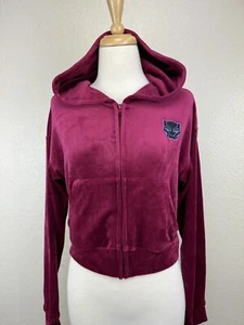 Marvel Wakanda Forever Berry Purple Velour Hoodie Women's Size S/M NWT $29 - Picture 1 of 10