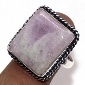 Lepidolite 925 Silver Plated Gemstone Handmade Ring US 8 Women Jewelry GW - Picture 1 of 3