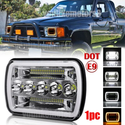 Fit Toyota Pickup 1982-1995 Truck 4Runner 5x7" 7x6" LED Headlight Hi-Lo Beam DRL - Image 1 of 4