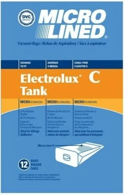 24 Aerus Electrolux Canister Style C DVC Micro-Lined Paper Vacuum Cleaner Bags - Image 1 of 3