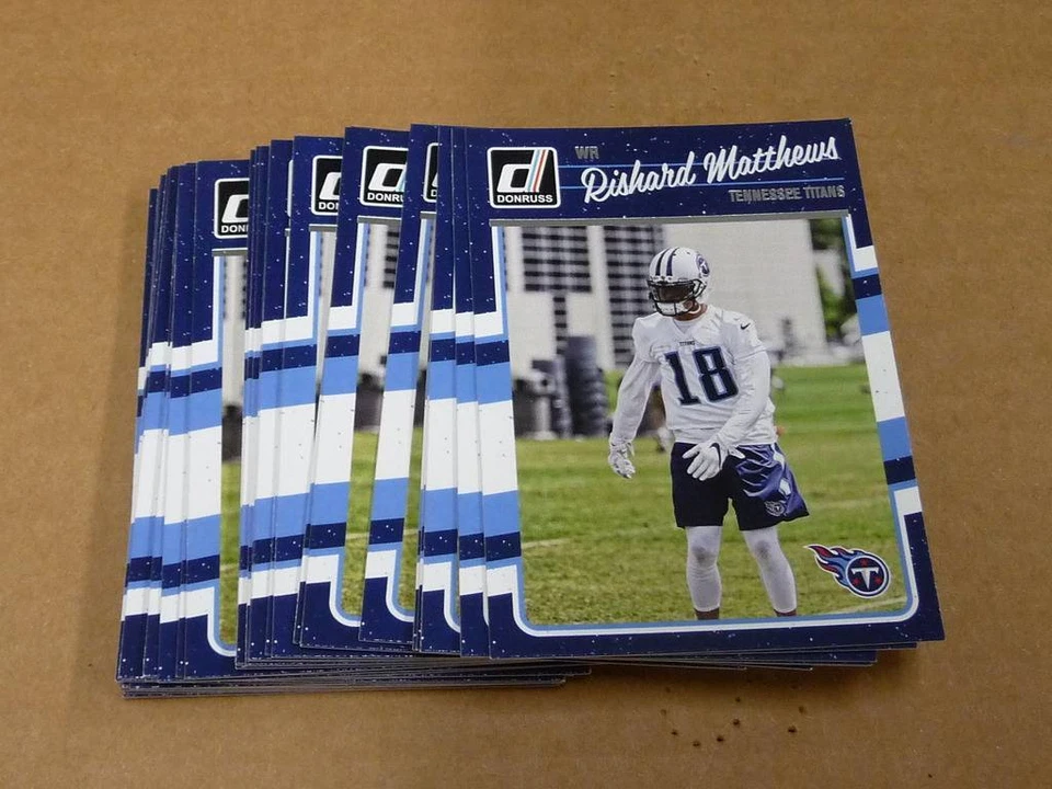 2016 Panini Donruss RISHARD MATTHEWS BASE LOT OF 30 CARDS TITANS #282 - Image 1 of 1