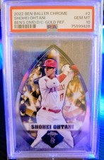 Shohei Ohtani 2022 Topps Chrome Ben Baller Gold Refractor /50 PSA 10 Dodgers