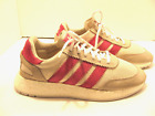 Adidas Iniki 1 5923 Tennis Shoes Off White 3 Pink Stripes Low Top Trainers Sz 8