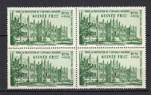 Guinée Française A.O.F. 1942 enfance indigène Y&T PA N°6 4 timbres MNH/TE3950a - Picture 1 of 2