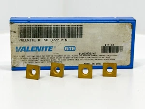 Insertos de carburo nuevos VALENITE SD 322P grado V1N 4 piezas - Imagen 1 de 2