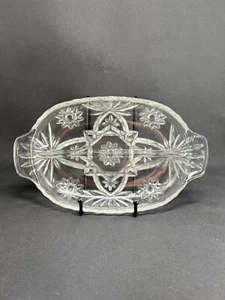 Anchor Hocking Oval Divided Relish 2-Part Dish Prescut EAPC Star of David - Picture 1 of 6