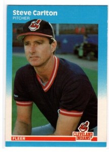 STEVE CARLTON  INDIANS  1987 FLEER UPDATE #U-17