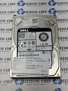 Dell 1.8TB 2.5" SAS HDD 10k RPM AL14SEB18EQY PN 02TRM4 GRADE A SKU 11426 - Afbeelding 1 van 2