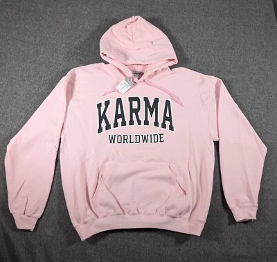 Rue21 Sudadera con Capucha Rosa Karma Algodón Polar Sudadera Para Mujer Talla Grande Nueva Con Etiquetas Foto 1 de 4