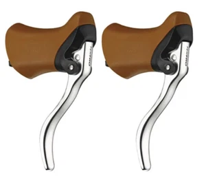 Tektro RL340 Aero Road Bike Brake Levers - Gum / Silver - Picture 1 of 7