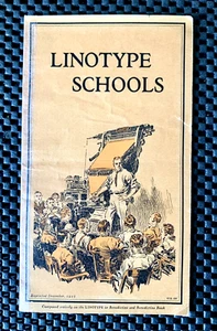 LINOTYPIE SCHULEN DEZEMBER 1925 MERGENTHALER LINOTYPIE COMPANY BROOKLYN BROSCHÜRE - Bild 1 von 4