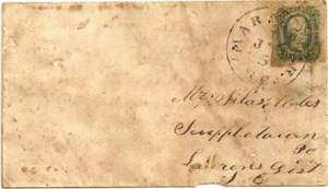 Confederate GENUINE Postal Cover with Stamp - Picture 1 of 2