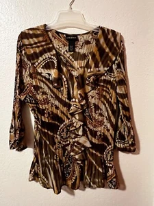 Preowned Lane Bryant - Beautiful Sexy Browns, Tan Top Woman PLUS 18/20 - Picture 1 of 9