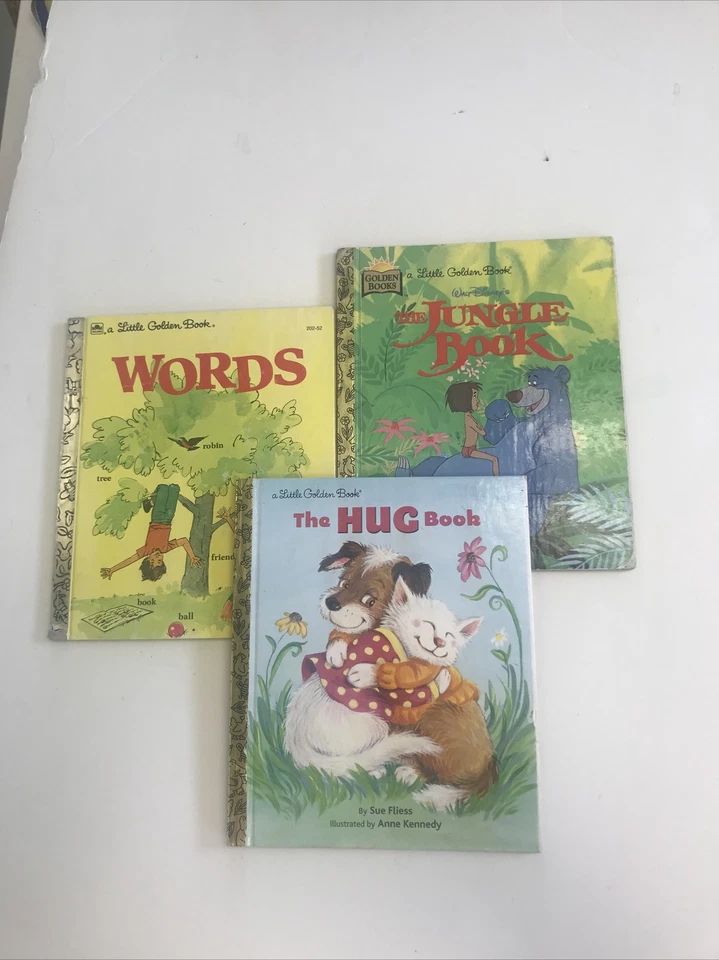 Golden Books Set of Three The Jungle Book Hug Book & Words 1101 - Image 1 of 4