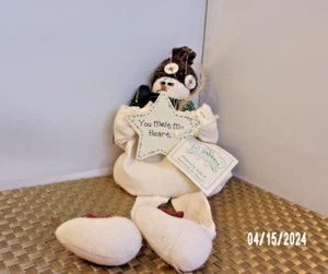 Primitive Americana Li'l Gabbers Snowman "You Melt My Heart' Ornament 12" - Picture 1 of 2